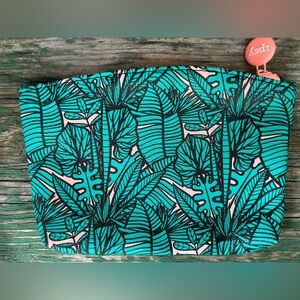 ipsy Green and Pink Tropical Cosmetic Bag